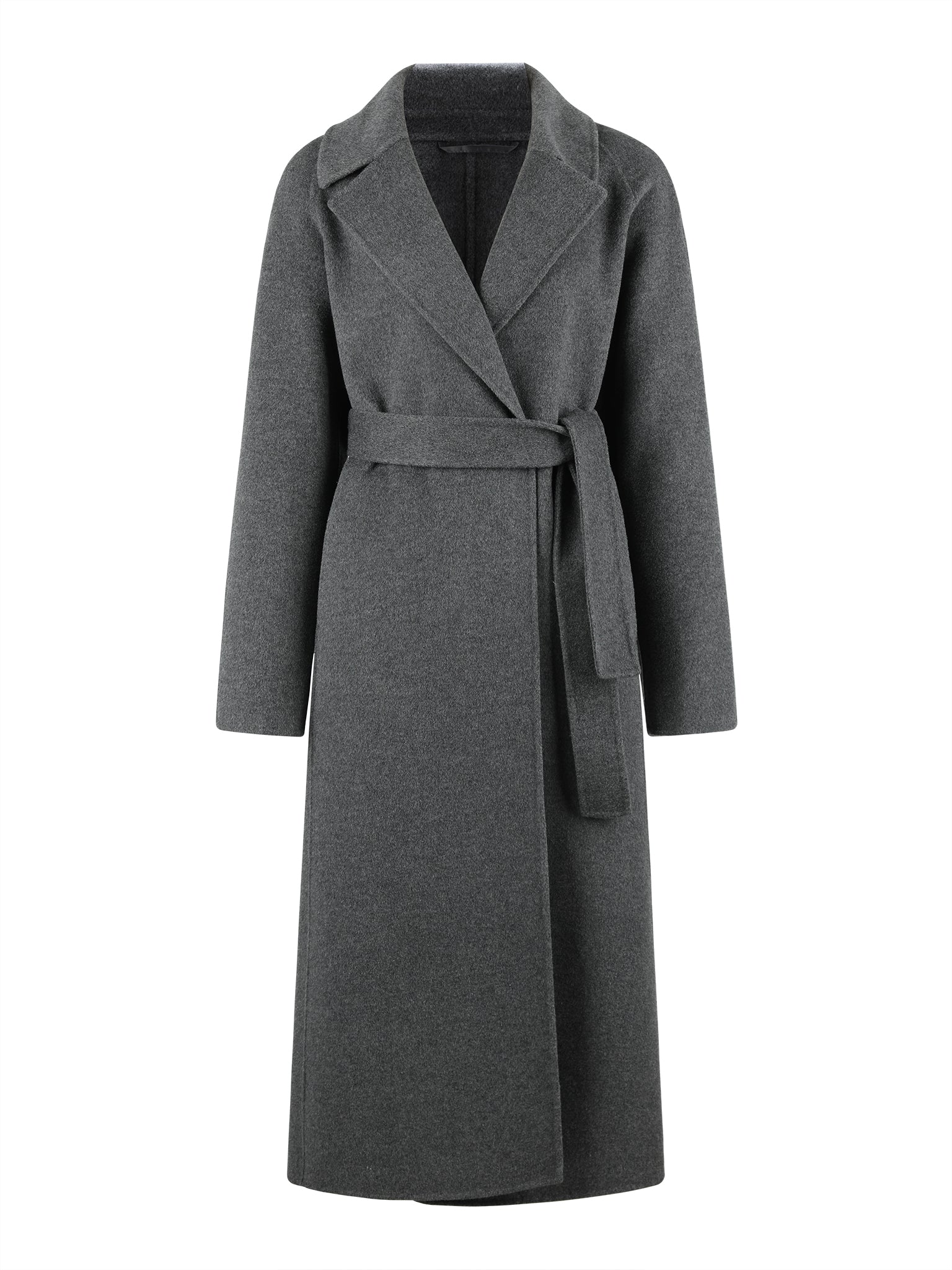 Double face wool blend wrap front coat best sale