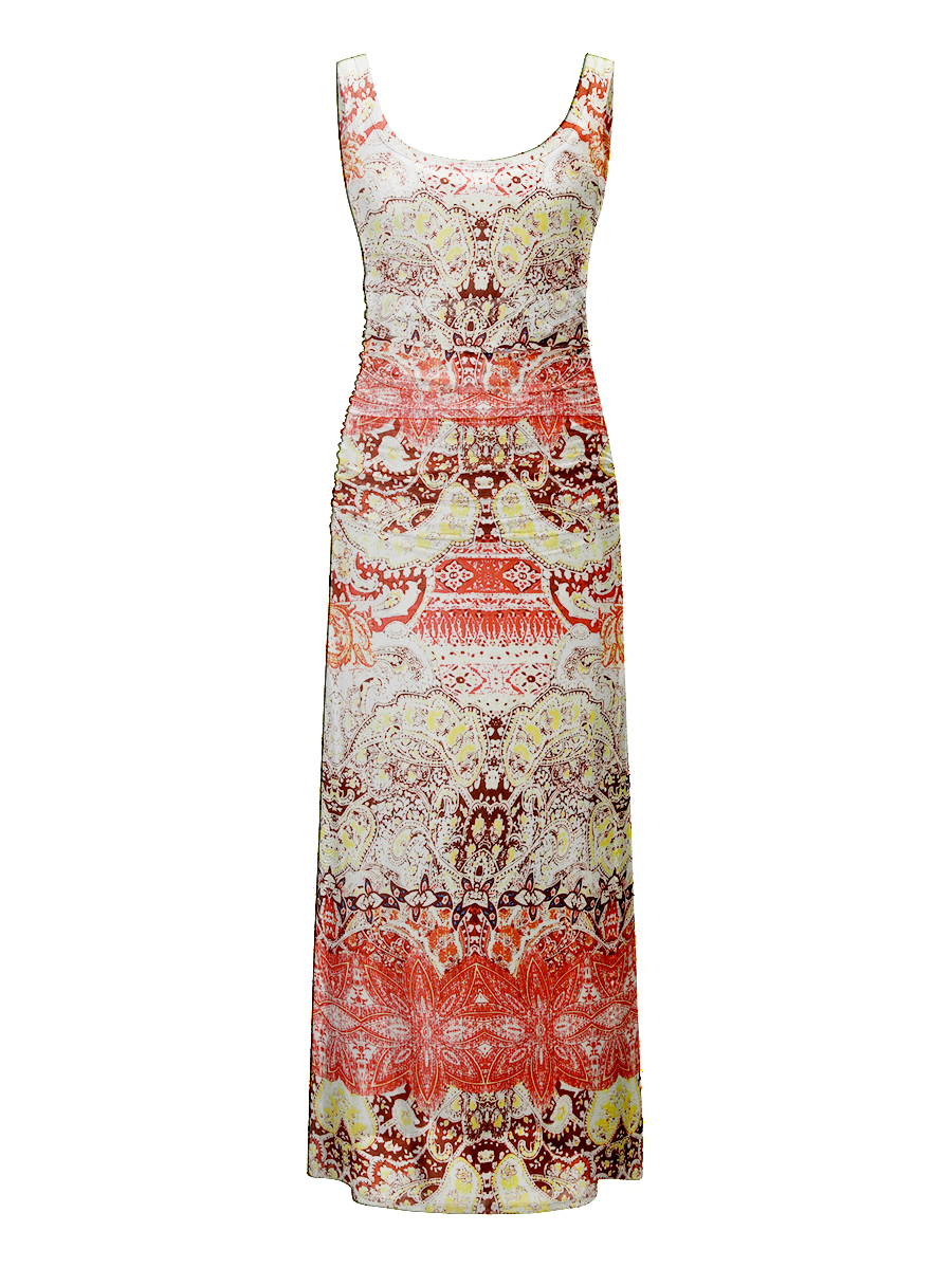 07 PRINT MESH HOURGLASS DRESS