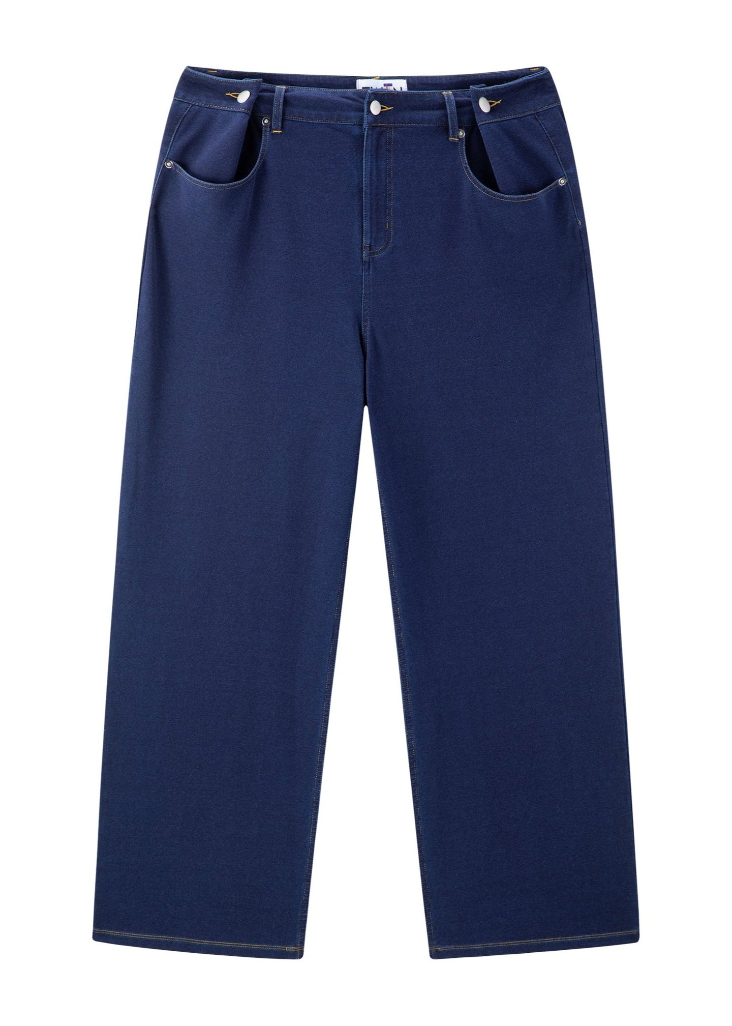 08 DENIM TERRY ADJUSTABLE PLEATED PANT